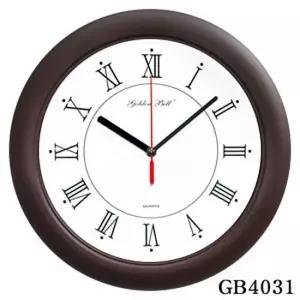 GB4031 고급 무소음 밤색 벽시계 320파이 제조한국 무소음시계 원형시계 국산시계