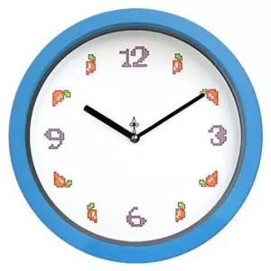 GB4105 무소음 비비드 블루 캐릭터 벽시계 28cm 한국 무소음 양면시계 집들이선물