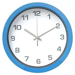 GB4101 무소음 비비드블루 라운드 벽시계28cm 한국 무소음 양면시계 집들이선물