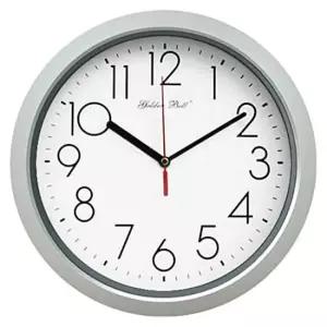 GB4109 무소음 실버 라운드 벽시계 28cm 제조한국 무소음 양면시계 집들이선물