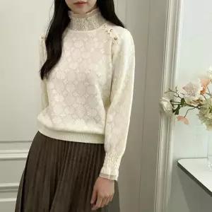 여자 가을 정장 하객룩 페미닌 폴라 니트_3