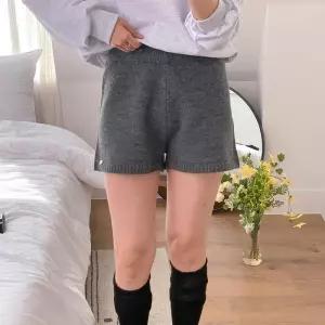 여자 가을 밴딩 니트숏팬츠 데일리룩 반바지_3