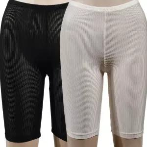 뵈뵈 여자 인견 5부 여성 속바지 세로골지 속팬츠 여성 학생 여름