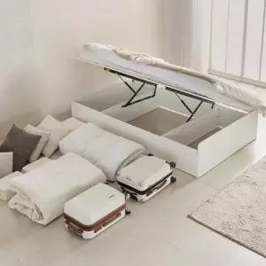 상일리베가구 라운디 무헤드 반자동 리프트업 수납 침대프레임 SS(슈퍼싱글)