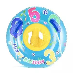 유아보행기튜브 아기물놀이 손잡이 물놀이튜브 보행기튜브 파랑 TBZ 65cm