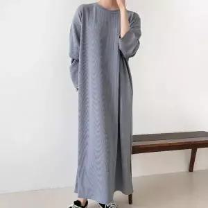 [하프클럽/셀러허브_여성트랜드패션]빅사이즈 602 데일리골지패턴롱원피스