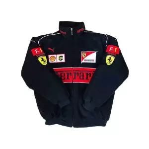 F 레이싱 슈트 스트릿 페라리 레트로 재킷 캐주얼 검은색M