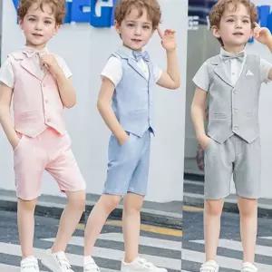 어린이 정장 주니어 캐주얼 결혼식 아동 정장 여름 아동복식 공연복 반바지 회복식 나들이 파티복 무늬