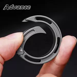 호환  티타늄 합금 원형 키체인 야외 소형 도구 키링 버클