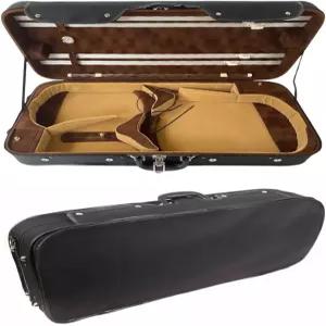 조절 가능한 바이올린 비올라 더블 케이스 ？ 4/4 및 15-17 인치 보관 가능 4개의 활 홀더 악보 가방 2개의