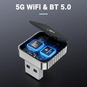 2in 1 유선 무선으로 변환하는 카플레이 안드로이드 호환 오토 어댑터 OEM 차량호환  스테레오 USB 동글 스