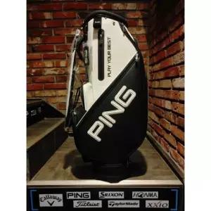 정품 핑 PING 남성 캐디백 블랙화이트