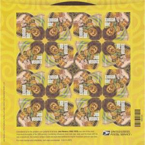 United States Postal Service 지미 헨드릭스를 위한 Forever 우표 16장