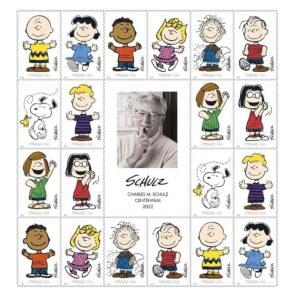 Cartoonist Charles M. Schulz Sparky (1922-2000) (20장) 크리스마스 포에버 우표 피너츠 (찰리 브라운, 스누피, 그리고 나 승무원) 2022 Scott #5726-5735