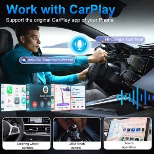 무선 CarPlay 안드로이드 호환 오토 어댑터 유선 무선으로 2 in 1 미니 자동차 Ai 박스 아우디 호환 토요