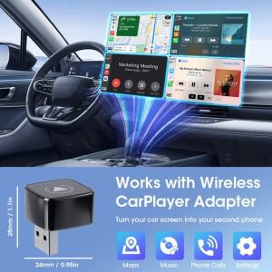 카플레이 스마트 2 in 1 AI 박스 유선 무선으로 안드로이드 호환 오토 차량 어댑터 유튜브 넷플릭스 틱톡