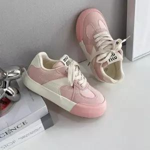 여성 흰색 춘추 MN 캔버스화 키높이 스니커즈 슈즈 OOTD3