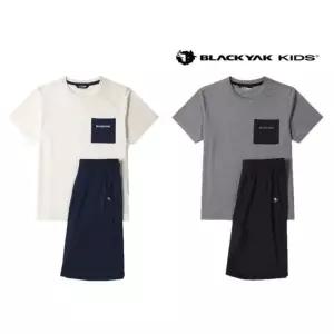 [롯데백화점]블랙야크 키즈 26SS 신상 미리준비하는 데일리 반팔세트 기능성포켓반팔5부세트(남여공용)