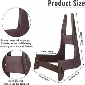 나무 첼로 스탠드 활 홀더 포함 1/8 - 4/4 탈착식 및 휴대용 풀사이즈 기타/베이스용 유니버설 악기