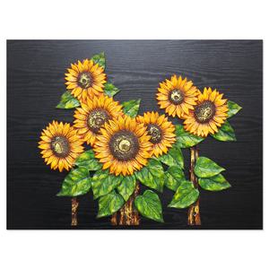 인테리어액자 해바라기꽃(특대) 돈들어오는그림 풍수장식품 거실 장식소품 대형 벽장식 집들이결혼개업선물