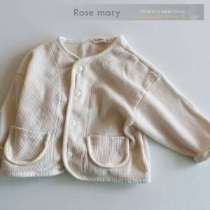 [디작소]여아 남아 유아 아동 봄 와플 가디건 점퍼