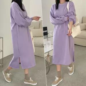 [하프클럽/]네프 볼륨 기모 원피스 3color 겨울 롱원피스 빅사이즈가능