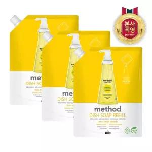 메소드 주방세제 리필 1L 레몬민트 x 3개