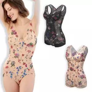[하프클럽/시스넬라]플라워지퍼올인원보정속옷올인원속옷바디쉐이퍼똥배보정
