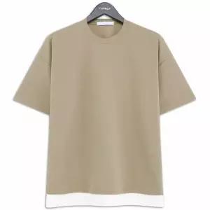 [하프클럽/탑보이]쿨링 엠보 오버핏 레이어드 반팔티 (MZ232)