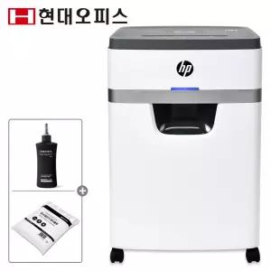 HP 중형 문서세단기 W2518CC +오일+파지봉투 최대 18매 파지함 25L 파쇄기 세절기 카드세단