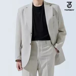 [하프클럽/탑보이]빅사이즈 블렌딩 아이스 린넨라이크 수트 자켓 (RH001)