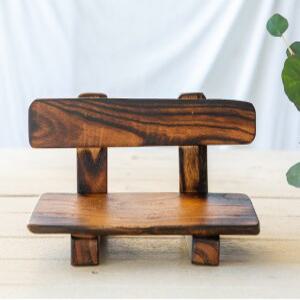 통나무 원목 미니 벤치의자 다육이 화분 데코 받침 인테리어 소품 2type