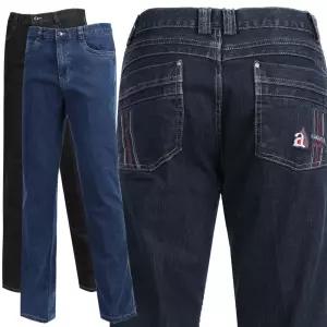 중년청바지 남성블랙진 밑위긴 가을청바지 남자일자청 알마니아