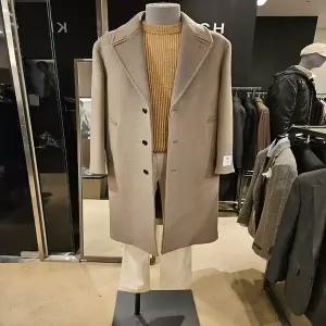 [킨록바이킨록앤더슨](신세계 사우스시티)커피 베이지 울 캐시미어 오버핏 롱코트