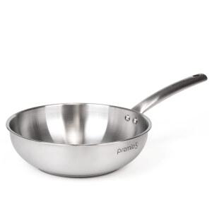 키친아트 프리미오S 바닥3중 올스텐 궁중팬 28cm/인덕션겸용/스테인레스/웍팬/후라이팬/가정용/주방