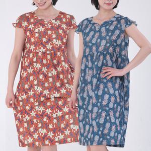 시워니 아이스쿨링 캡소매 백리본 원피스 쿨 냉감 여름