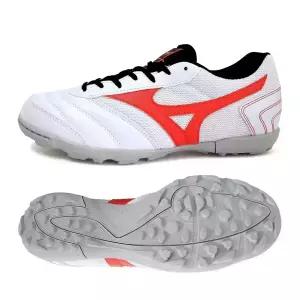 미즈노 모렐리아 살라 클럽 TF 인조잔디용 남성 풋살화 축구화 신발 화이트 레드 Q1GB2403-91