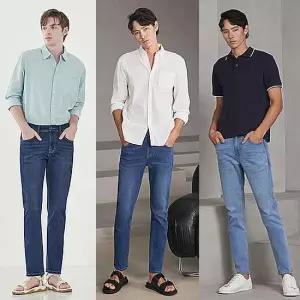 [맥스튜어트] 남성 라이크라 스트레치 스트레이트핏 데님팬츠 3종 중 택1
