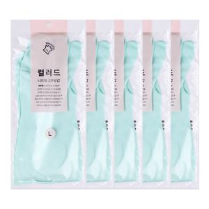 [6켤레] 야무진 컬러드 니트릴 고무장갑 S/M/L