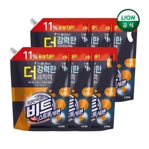 비트 액체 세탁세제 스트롱세븐 2.22L 리필 드럼용 x 6개