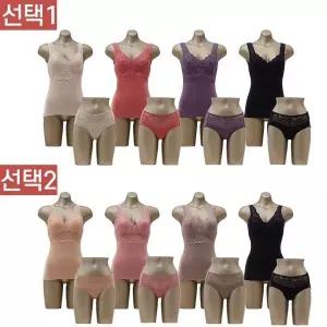 [피트인]4세트 코튼혼방 브라 란쥬팬티 95 _P358407758