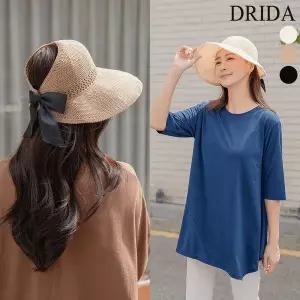 [엄마옷드리다] 여름 여자 휴대용 돌돌이 썬캡 리본 밀집모자 중년여성 미시 마담 휴양지 자외.._P36332...