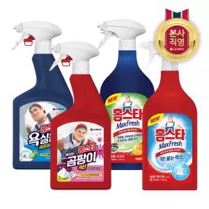 홈스타 맥스프레쉬 주거세제 750ml x 4개 (뿌리는 곰팡이 싹/욕실용세정제/주