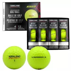 선물포장 커클랜드 시그니춰 우레탄 3피스 골프공  형광컬러 12개입 1박스
