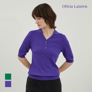 [올리비아로렌] 골지 카라넥 니트_VOCBL4M3331