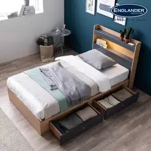 [잉글랜더]몰리 LED 2단 수납 침대 AB(매트제외-SS)