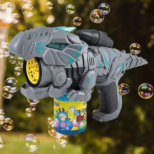 스피닝 터보 티렉스 버블건 공룡 자동 비눗방울 장난감