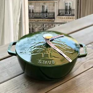 스타우브 B품 프렌치 파인트리 바질그린 24cm 인덕션 무쇠 주물냄비