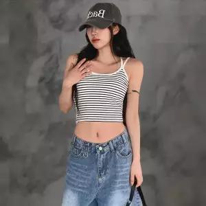 [하프클럽/]여자 탱크 슬리브리스 어깨끈 캡내장 티셔츠