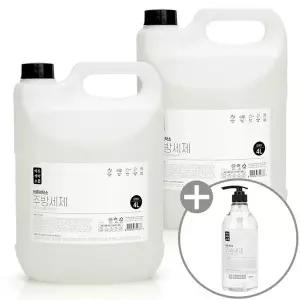 [NS홈쇼핑]바른세탁소 대용량 주방세제 4L 2개+펌프용기 / 과일 야채 식기세척용..